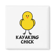 Kayaking Chick magnets by chicktshirts8 Kayaking Chick magnets