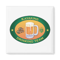 Kayaking Drinking Team magnets by busybrain Kayaking Drinking Team magnets