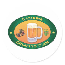 Kayaking Drinking Team stickers by busybrain Kayaking Drinking Team stickers