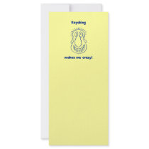 Kayaking Drives Me Crazy Full Color Rack Card
