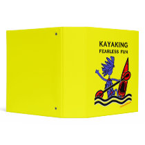 Kayaking Fearless Fun Vinyl Binder