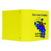 Kayaking Fearless Fun Gifts Vinyl Binder