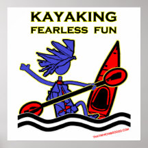 Kayaking Fearless Fun Poster