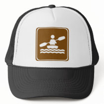 Kayaking Highway Sign hats