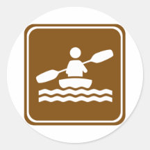 Kayaking Highway Sign Sticker