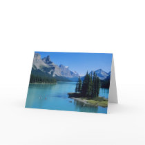 Kayaking on Maligne Lake at Spirit Island Card