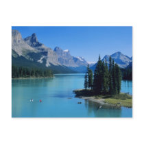Kayaking on Maligne Lake at Spirit Island Postcards