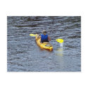 Kayaking on the river postcards