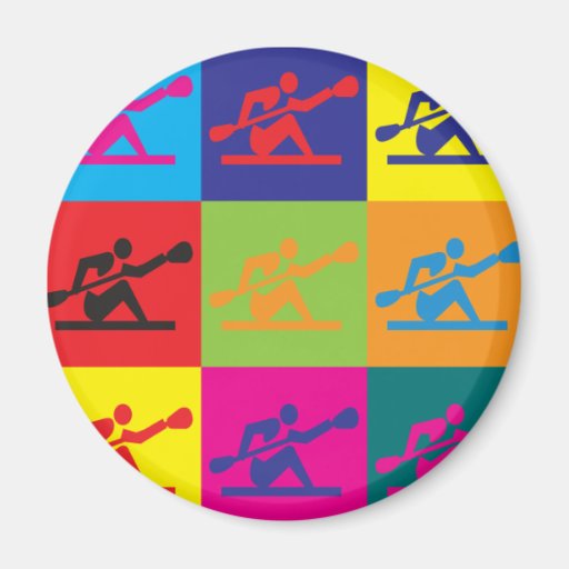 Kayaking Pop Art Magnet