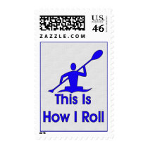 Kayaking Postage Stamp