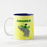 Kayaking Whitewater Silhouette Coffee Mugs