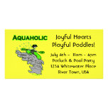 Kayaking Whitewater Silhouette Picture Card