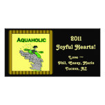 Kayaking Whitewater Silhouette Photo Card
