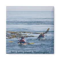 Kayaks at Lime Kiln magnets by MilePostNine Kayaks at Lime Kiln magnets