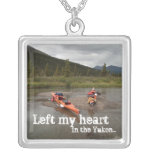 Kayaks on an Island; Yukon Territory Souvenir Necklaces