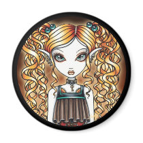 "Kayla" Steampunk Fairy Close Up Magnet by mykajelina "Kayla" Steampunk Fairy Close Up Magnet
