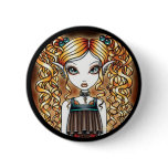 "Kayla" Steampunk Fairy Close Up Pinback Button
