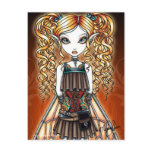 "Kayla" Steampunk Fairy Close Up Postcard