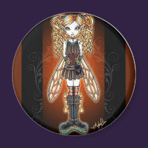 "Kayla" Steampunk Fairy Magnet magnets