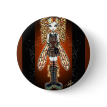 "Kayla" Steampunk Fairy Pinback Button
