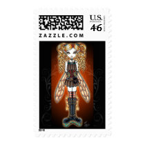 "Kayla" Steampunk Fairy Postage Stamps