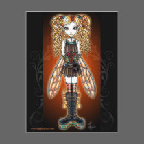 "Kayla" Steampunk Fairy Postcard
