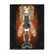 "Kayla" Steampunk Fairy Postcard by mykajelina "Kayla" Steampunk Fairy Postcard