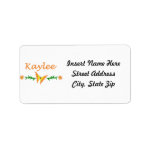 Kaylee (Orange Butterfly) Address Label Kaylee (Orange Butterfly) Address Label