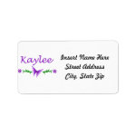Kaylee (Purple Butterfly) Custom Address Labels Kaylee (Purple Butterfly) Custom Address Labels