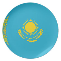 Kazakhstan Fisheye Flag Plate