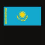 Kazakhstan Flag Map Spaghetti Top