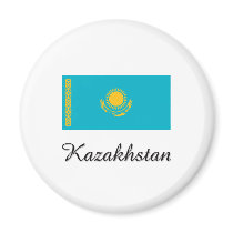Kazakhstan Flag Design magnets