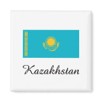 Kazakhstan Flag Design magnets