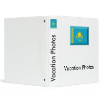 Kazakhstan Flag Jewel Vinyl Binders