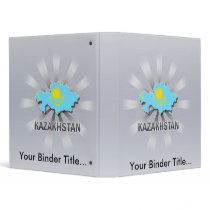 Kazakhstan Flag Map 2.0 Vinyl Binders