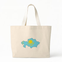 Kazakhstan flag map bags