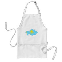 Kazakhstan Flag Map full size Aprons