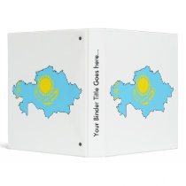Kazakhstan Flag Map full size 3 Ring Binders