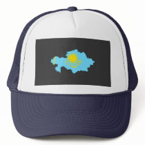 Kazakhstan flag map hats
