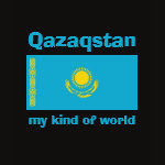 Kazakhstan Flag Map Text Ladies Baby Doll