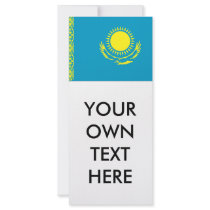 Kazakhstan Flag Customized Rack Card