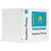 Kazakhstan Flag with name in Russian Vinyl Binders