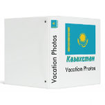 Kazakhstan Flag with name in Russian Vinyl Binder