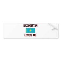Kazakhstan Loves Me bumper stickers