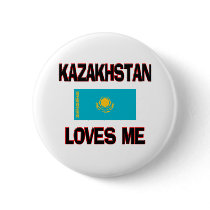 Kazakhstan Loves Me buttons by flagshirt Kazakhstan Loves Me buttons