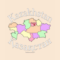Kazakhstan Map t-shirts