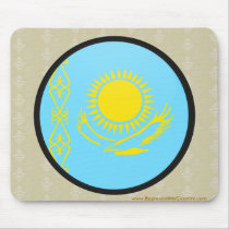 Kazakhstan quality Flag Circle Mousepad