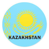Kazakhstan Roundel quality Flag Round Stickers