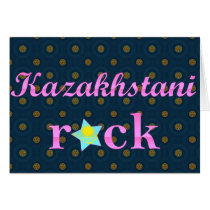 Kazakhstanis Rock - Cute Pink Greeting Cards