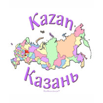 Kazan Russia Map t-shirts by redthread_russia Kazan Russia Map t-shirts